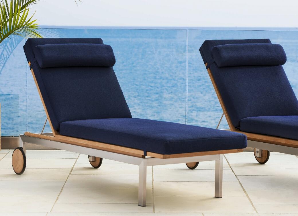 Monterey Teak Chaise Lounges (Set of 2)
