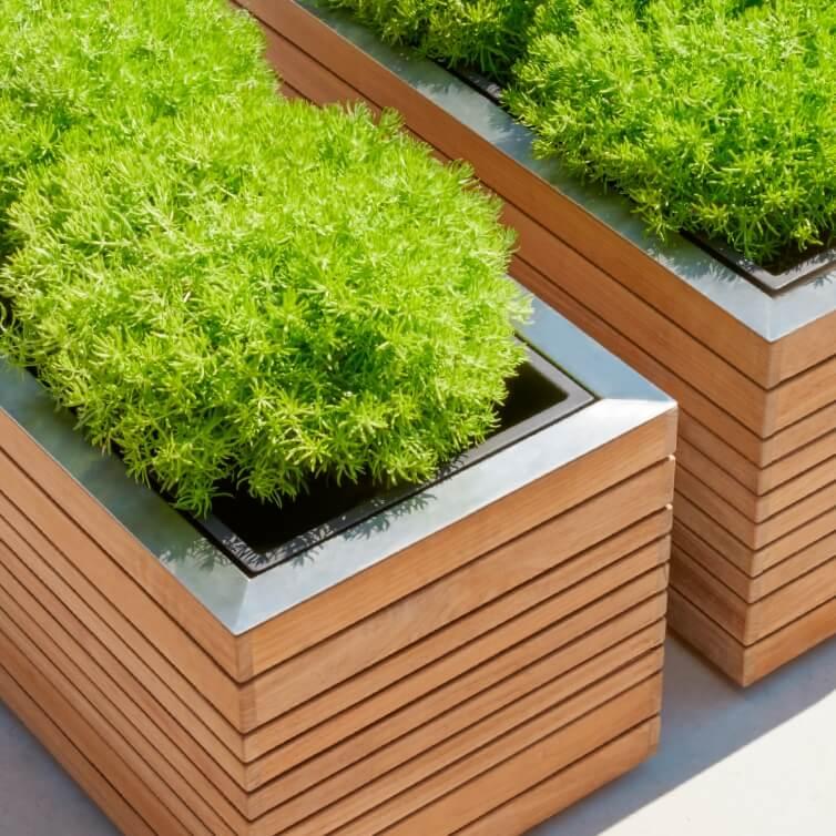 Planter Boxes - Choose from stylish accent trims to match your outdoor furniture